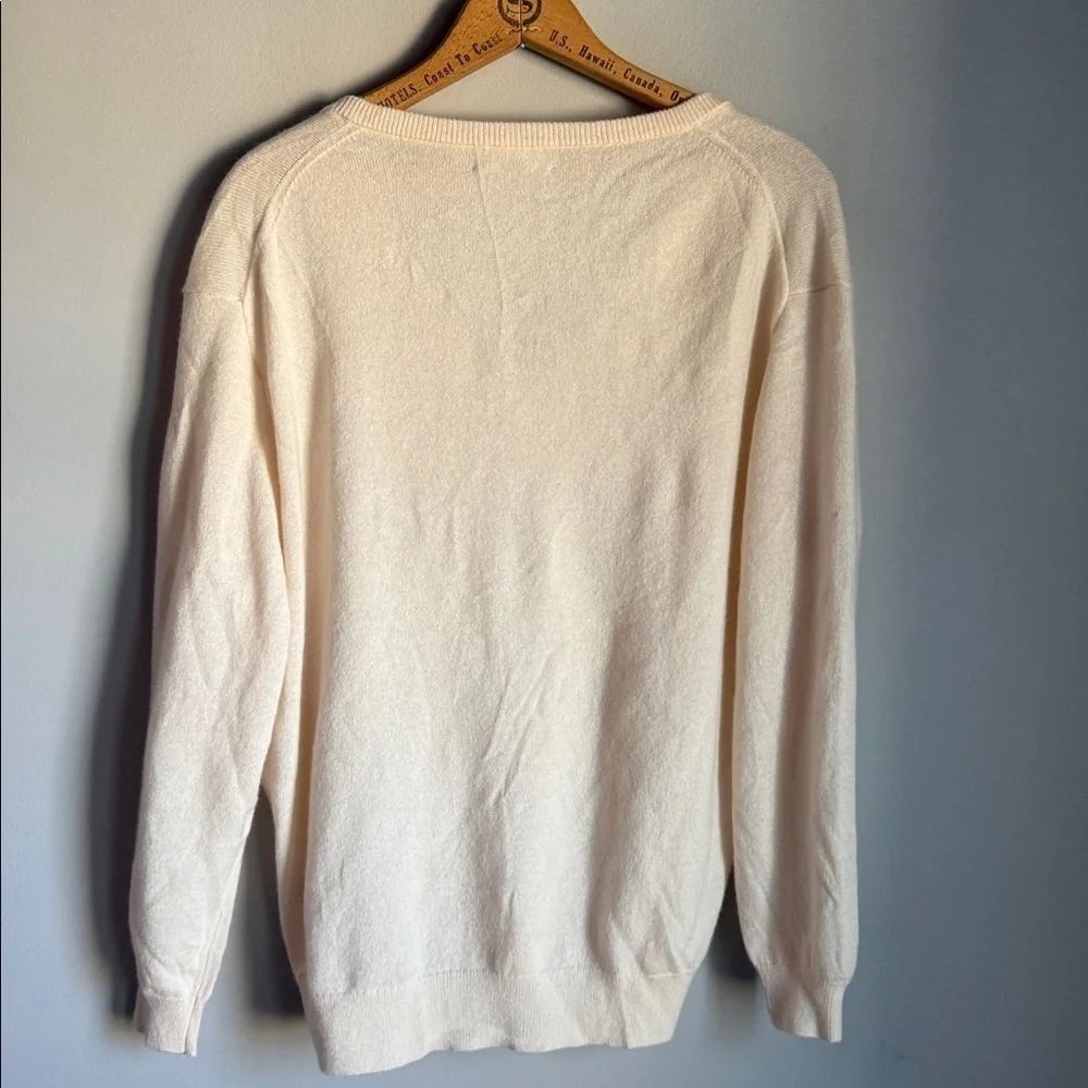 NEW J Crew Cashmere relaxed V-neck sweater XS